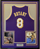 Framed Autographed/Signed Kobe Bryant 35x39 Los Angeles LA Purple Basketball Jersey PSA/DNA COA