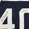 Framed Autographed/Signed Bill Bates Super Bowl Champ 92-93-95 35x39 Dallas Thanksgiving Day Football Jersey JSA COA
