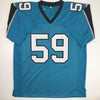 Autographed/Signed Luke Kuechly Carolina Blue Football Jersey JSA COA