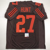 Autographed/Signed Kareem Hunt Cleveland Color Rush Football Jersey PSA/DNA COA