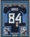 Framed Autographed/Signed Corey Davis 35x39 Tennessee 2018 Dark Blue Football Jersey JSA COA