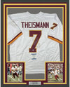 Framed Autographed/Signed Joe Theismann 35x39 83 MVP Washington White Football Jersey Beckett BAS COA