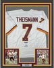 Framed Autographed/Signed Joe Theismann 35x39 83 MVP Washington White Football Jersey Beckett BAS COA