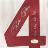 Autographed/Signed Pete Rose 4256 Cincinnati White Baseball Jersey JSA COA