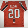 Autographed/Signed Bernie Kosar Miami Orange Football Jersey JSA COA