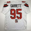 Autographed/Signed Myles Garrett Cleveland White Football Jersey JSA COA