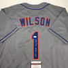 Autographed/Signed Mookie Wilson New York Grey Baseball Jersey JSA COA