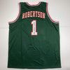 Autographed/Signed Oscar Robertson 71 Champs Milwaukee Green Basketball Jersey JSA COA