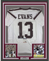 Framed Autographed/Signed Mike Evans 35x39 Texas A&M White College Football Jersey PSA/DNA COA