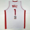 Autographed/Signed John Wall Houston White Basketball Jersey JSA COA
