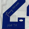 Autographed/Signed Lenny Moore HOF 75 Baltimore White Football Jersey JSA COA