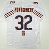 Autographed/Signed David Montgomery Chicago White Football Jersey JSA COA