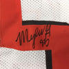 Framed Autographed/Signed Myles Garrett 35x39 Cleveland White Football Jersey JSA COA