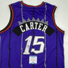 Autographed/Signed Vince Carter Toronto Raptors Purple Basketball Jersey Beckett BAS COA