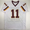 Autographed/Signed Mark Rypien SB XXVI MVP Washington White Football Jersey JSA COA