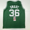 Autographed/Signed Marcus Smart Boston Green Basketball Jersey JSA COA
