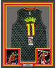 Framed Autographed/Signed Trae Young 35x39 Atlanta Black Basketball Jersey JSA COA