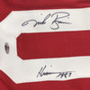 Framed Autographed/Signed Mike Rozier 35x39 Heisman 1983 Nebraska Red College Football Jersey Tristar COA Holo