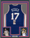 Framed Autographed/Signed JJ J.J. Redick 35x39 Philadelphia Blue Basketball Jersey JSA COA