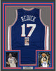 Framed Autographed/Signed JJ J.J. Redick 35x39 Philadelphia Blue Basketball Jersey JSA COA