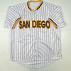 Autographed/Signed Fernando Tatis Jr. San Diego Pinstripe Baseball Jersey JSA COA by Hall of Fame Sports Memorabilia