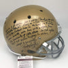 Autographed/Signed Rudy Ruettiger Full Speech Notre Dame Irish Full Size FS F/S Replica College Football Helmet JSA COA