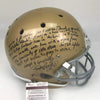 Autographed/Signed Rudy Ruettiger Full Speech Notre Dame Irish Full Size FS F/S Replica College Football Helmet JSA COA by Hall of Fame Sports Memorabilia