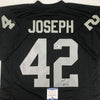 Autographed/Signed Karl Joseph Oakland Black Football Jersey Beckett BAS COA