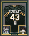 Framed Autographed/Signed Dennis Eckersley 35x39 Oakland Green Baseball Jersey JSA COA