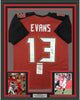 Framed Autographed/Signed Mike Evans 35x39 Tampa Bay Red Football Jersey JSA COA