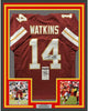 Framed Autographed/Signed Sammy Watkins 35x39 Kansas City Red Football Jersey JSA COA