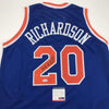 Autographed/Signed Micheal Ray Richardson New York Royal Blue Basketball Jersey PSA/DNA COA