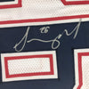 Framed Autographed/Signed Sony Michel 35x39 New England White Football Jersey JSA COA