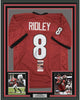 Framed Autographed/Signed Riley Ridley 35x39 Georgia Red College Football Jersey JSA COA