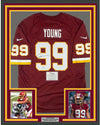 Framed Autographed/Signed Chase Young 35x39 Washington Football Team Burgundy Jersey Fanatics COA