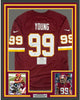 Framed Autographed/Signed Chase Young 35x39 Washington Football Team Burgundy Jersey Fanatics COA