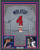 Framed Autographed/Signed Paul Molitor 35x39 Minnesota Pinstripe Baseball Jersey JSA COA