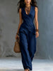 Women's V-Neck Crossover Tank Top & Casual Trousers Two-Piece Set by FitiqueFit