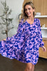 Double Take Full Size Printed Ruffle Hem Dress with Pocket Stylish & Functional Women Dress by Stevvex