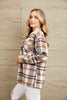 Classic Plaid Button Front Shirt Jacket with Breast Pockets Casual & Minimalist Outerwear by Stevvex