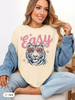 Retro Easy Tiger Graphic Tee | Vintage Style Short Sleeve T-Shirt | Preppy Aesthetic Top by Everyday Customs Co.