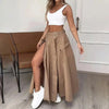 Women’s Cropped Vest & High-Waisted Slit Skirt Matching Set by FitiqueFit