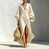 Women's Batwing Sleeve Loose Maxi Resort Dress by FitiqueFit