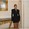 Women's Elegant High Waist V-neck Dress