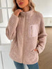 Winter Warm Zip Up Long Sleeve Jacket Fuzzy Cozy & Stylish Jacket Cold-Weather Essential Outdoor Jacket by Stevvex