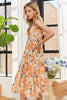 Smocked Back Floral Adjustable Strap Midi Dress For Women – Feminine, Floral, Fluttering, Comfortable Midi Dress by Stevvex