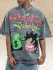 Men's Graphic Vintage Washed T-Shirt by Simply Love