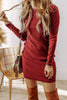 Luxury Mock Neck Long Sleeve Mini Dress Elegant & Sleek Fashion Essential Dress