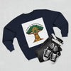 Curage Is a Universal Language Crewneck Sweatshirt — Teistan’s Tree House Back Patch by Tristan’s Treehouse