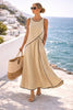 Mediterranean Contrast Color Vacation Dress – 7 Colors, S–3XL by FitiqueFit